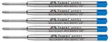 FABER-CASTELL 205041 - Kugelschreibermine XB blau, 5 Stück, dokumentenecht, Großraummine im Sale